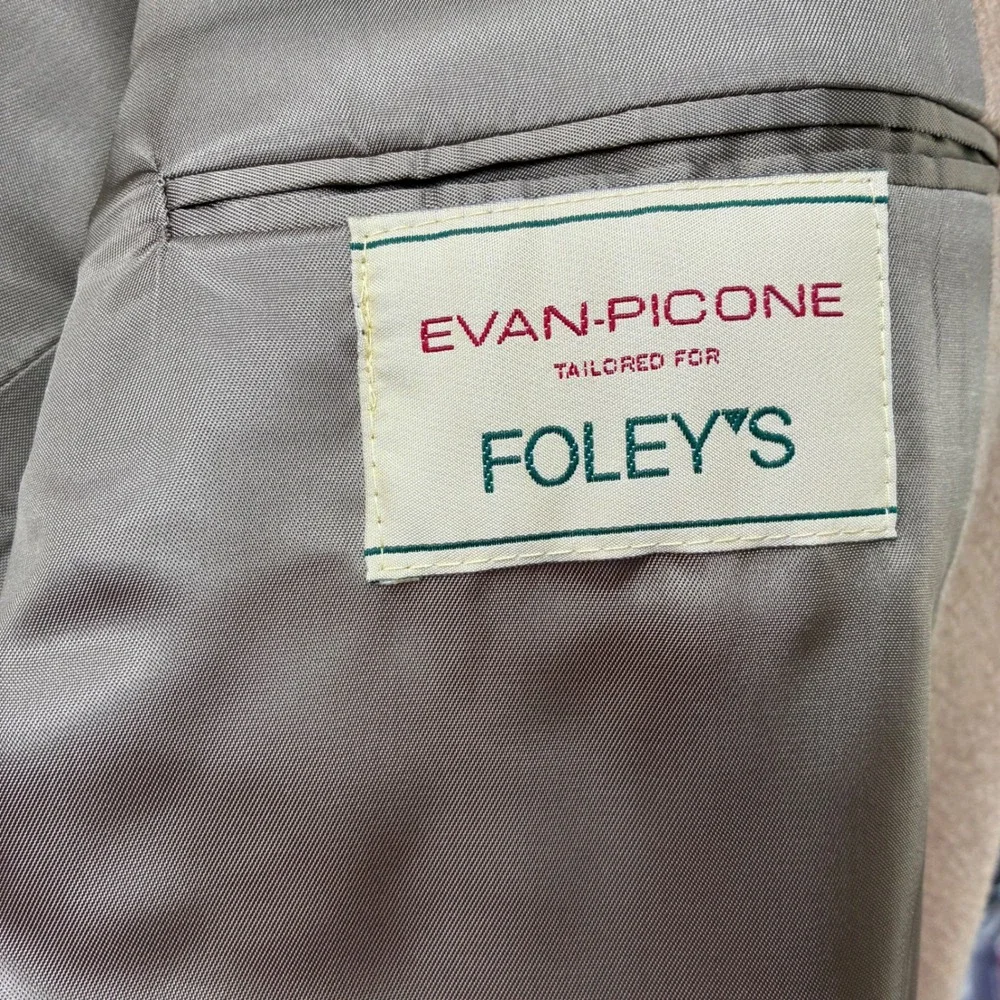 Vintage Evan-Picone 100% Camel Hair Blazer 46R Tan Two Button Sport Coat Foleys
